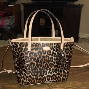 EUC Coach leopard ocelot tote purse